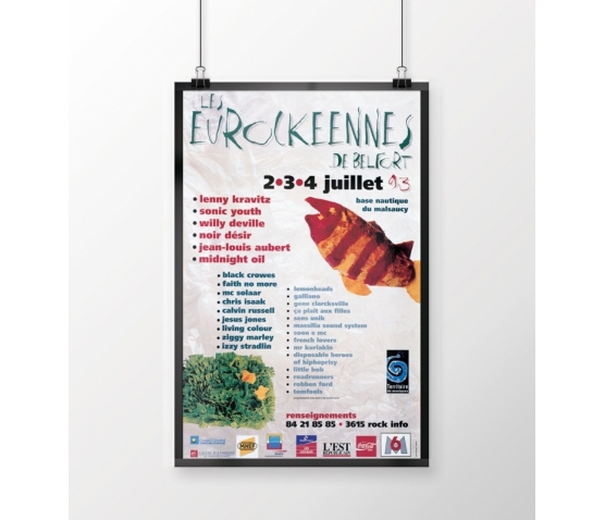 Affiche édition 1993 Eurockéennes de Belfort